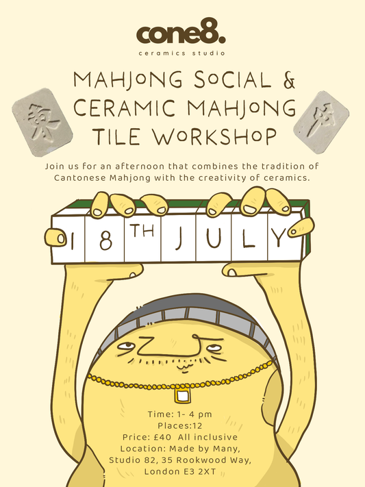 Pottery Workshop: Made By Many X Cone 8 Ceramics Mahjong Social & Ceramic Mahjong Tile Making